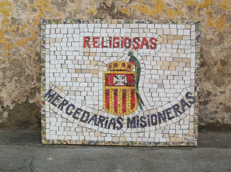 Letrero (Religiosas Mercedarias Misioneras de Barcelona, Jocotenango, Sacatepéquez)